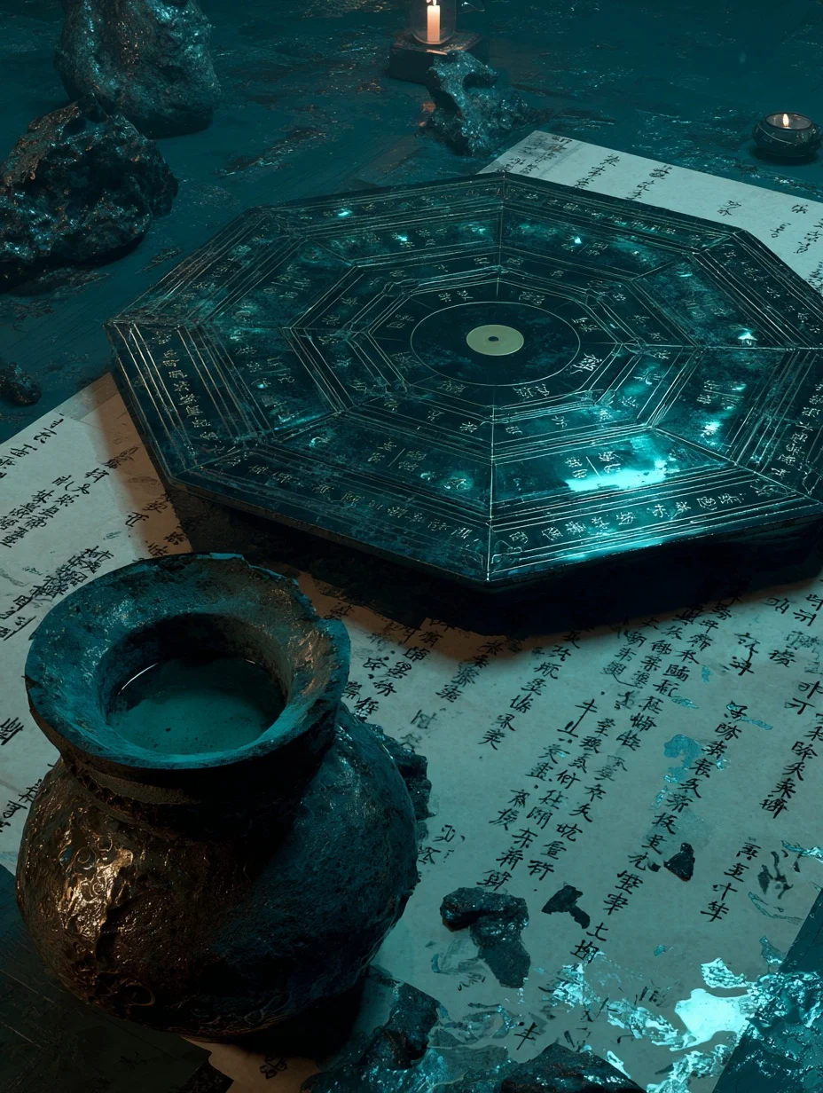 易经六十四卦场景插画